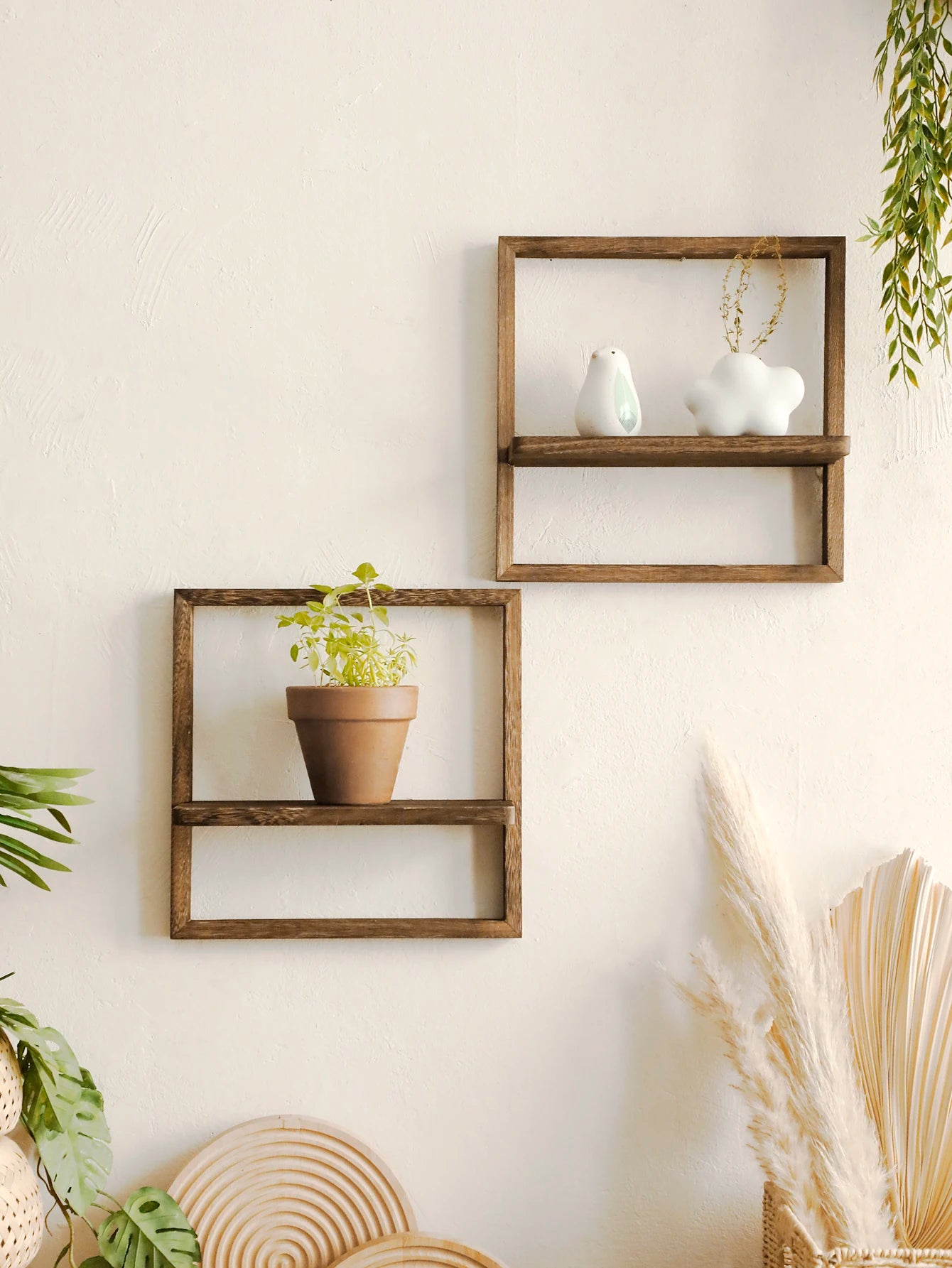 Framed Wall Mounted Plant Shelf