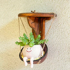 Smiley Face Swing Hammock Hanging Planter