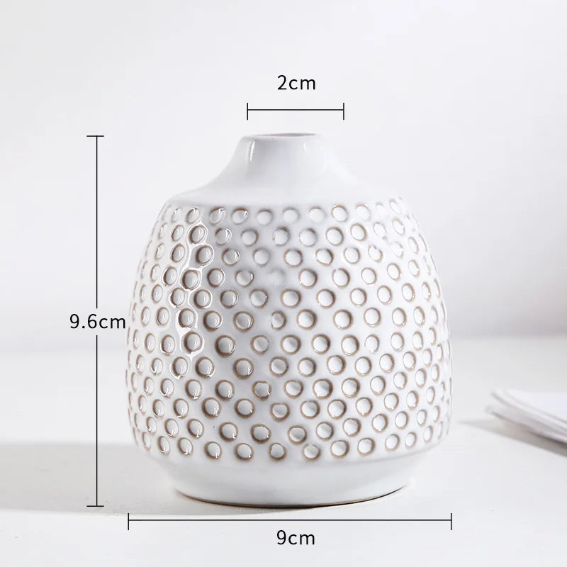 Textured Ceramic Bud Vases