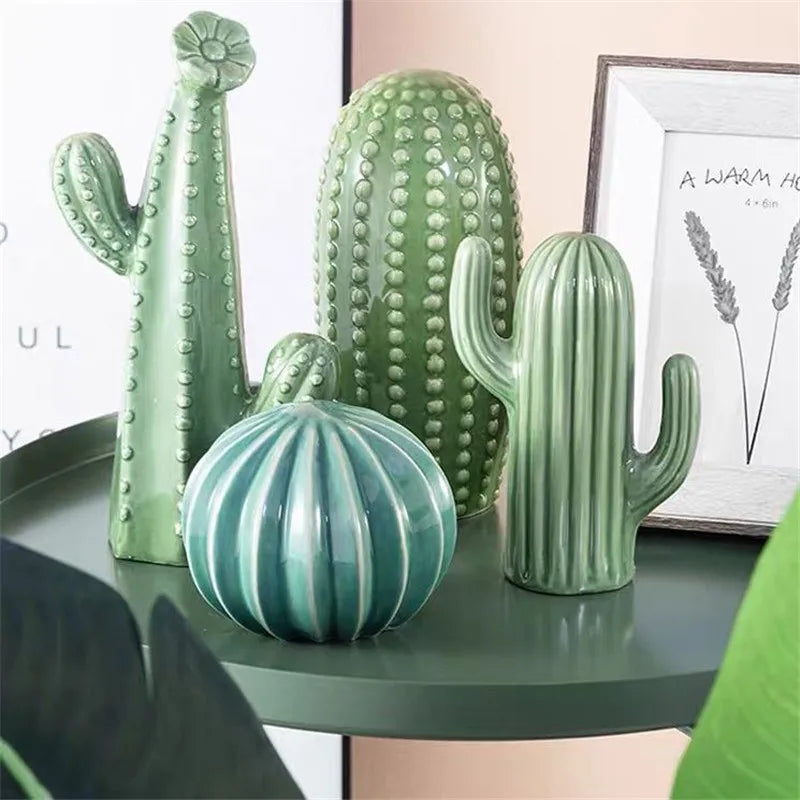 Nordic Ceramic Handicrafts Simulation Cactus Ornaments
