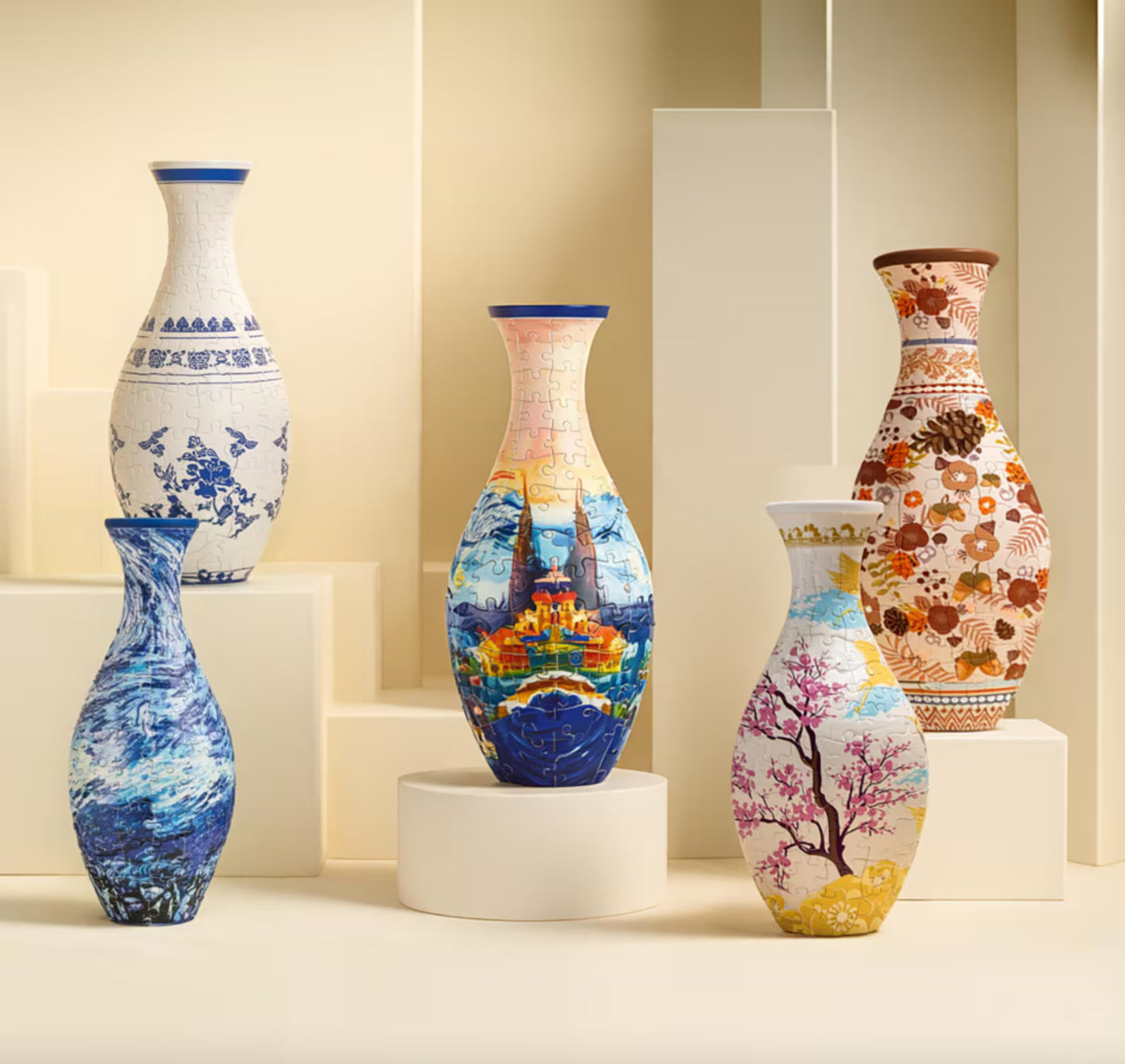 3D Floral Puzzle Vase